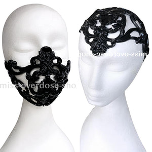 2 in 1 - Baroque Latex Kopfschmuck und Maske
