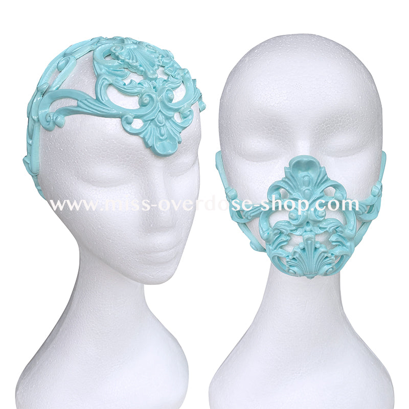 2 in 1 - Baroque latex headpiece/ mask