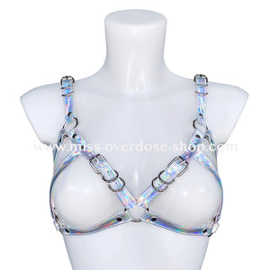 Holographic harness bra