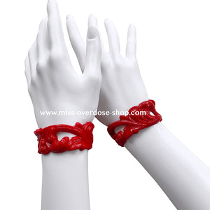 Royal latex wristbands - RED