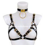 High Gloss harness bra - GOLD