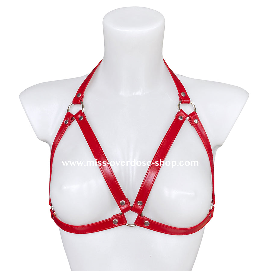 Aphrodite harness bra (vegan leather)